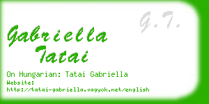gabriella tatai business card